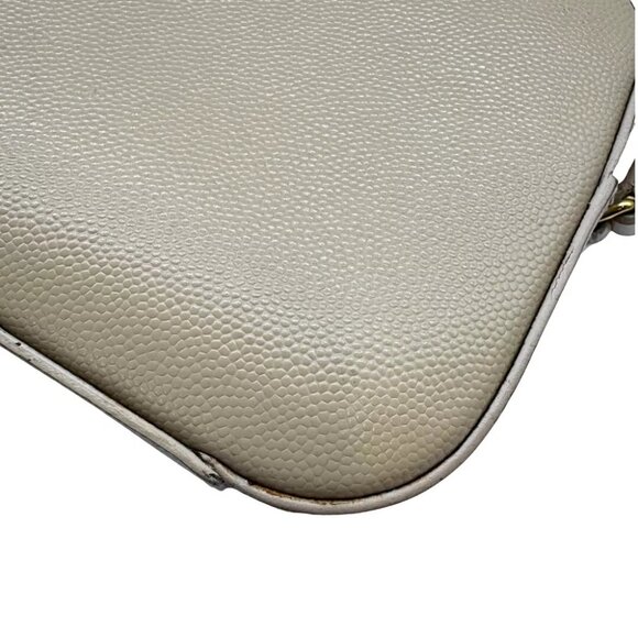 Authentic SAINT LAURENT Camera Bag Mini Shoulder Bag Ivory Leather #36634822 - Picture 10 of 12